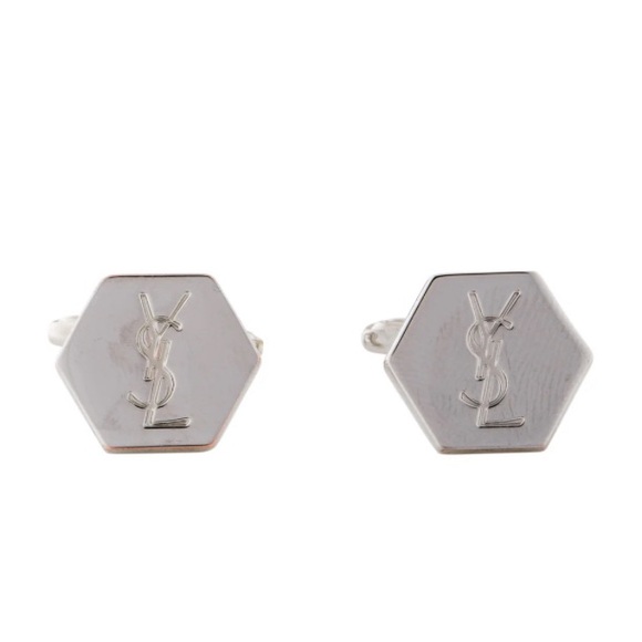YVES SAINT LAURENT Hexagon Cuff Links - Picture 1 of 7